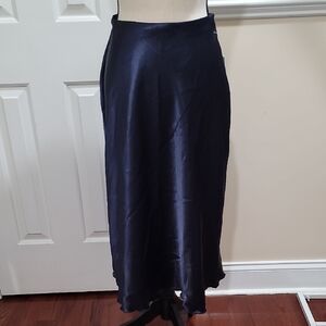 Chic Midnight Blue Women's Midi Skirt
